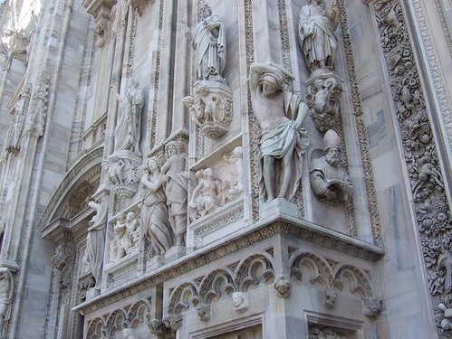 statues on facade of cathedral