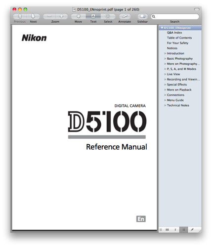 Nikon D5100 Manual