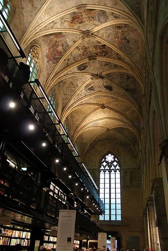 beautiful ceiling in bookshop