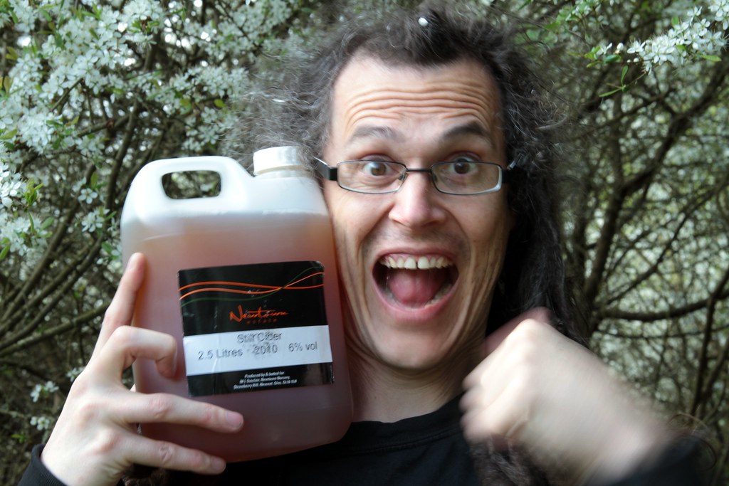 The ciderpunx becomes overexcited at 2.5 litres of finest