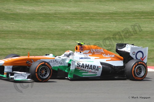 Adrian Sutil in qualifying for the 2013 British Grand Prix