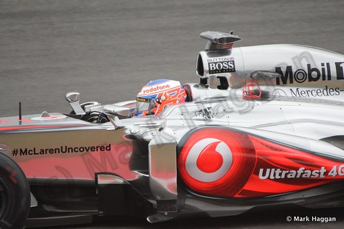Jenson Button in Free Practice 2 at the 2013 British Grand Prix