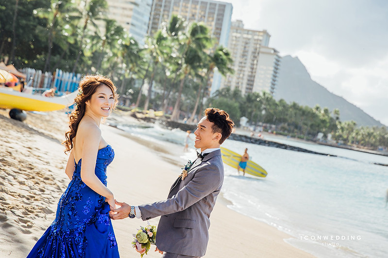 夏威夷婚紗,威基基海灘,Magic Island,中國城
