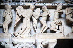 Angel and Damned Souls, Lintel, Last Judgment Tympanum, Central Portal, West Facade, Cathédrale St-Lazare, Autun