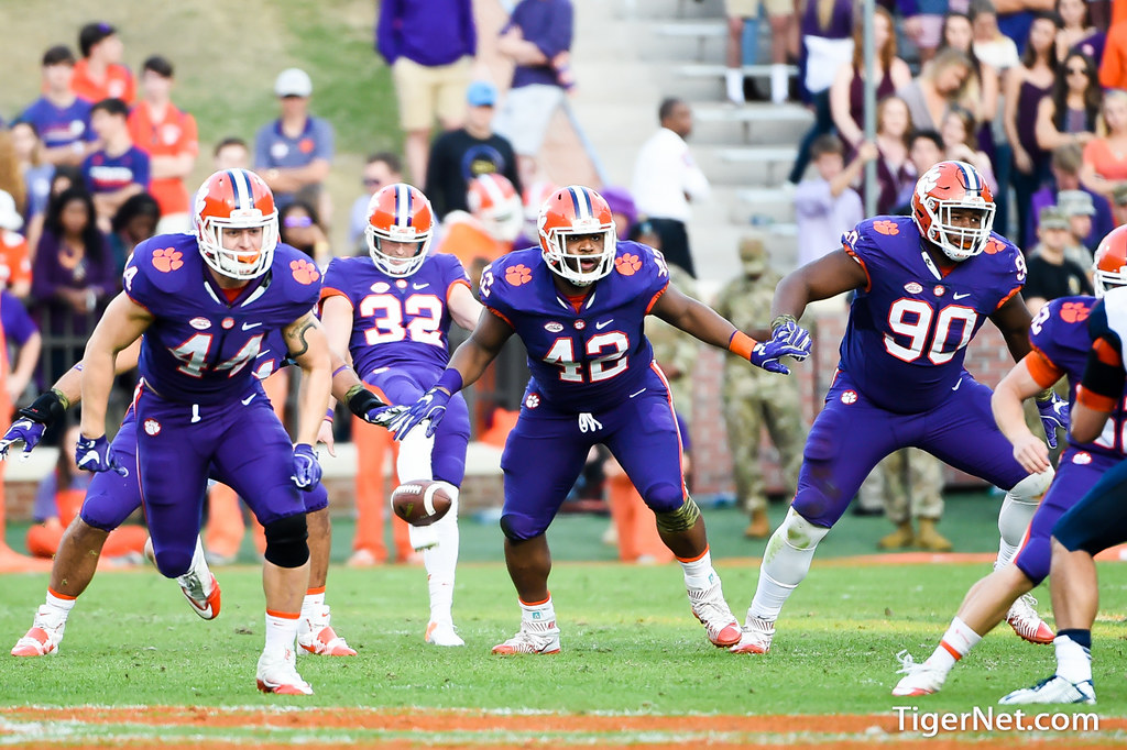 Clemson Football Photo of Andy Teasdall and Christian Wilkins and Dexter Lawrence and Syracuse
