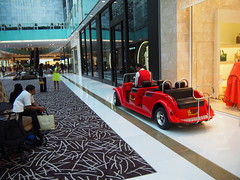 If you are tired of shopping, you can order a shuttle to take you around, Dubai Mall.