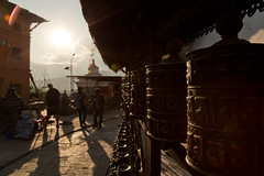 Prayer wheels at Swayambhunath Temple