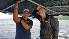 Peter (Pica) and Fred on the way out to 'Aunu'u