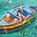 Italian Work Boat - 18" x 24" - Oil  - sold