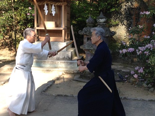 Tominaga Sensei and Fukuda Sensei at Kamado Shrine