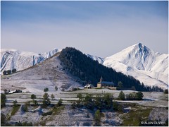 L'église d'Albiez le Vieux et les premières neiges