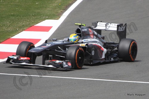 Esteban Gutierrez in qualifying for the 2013 British Grand Prix