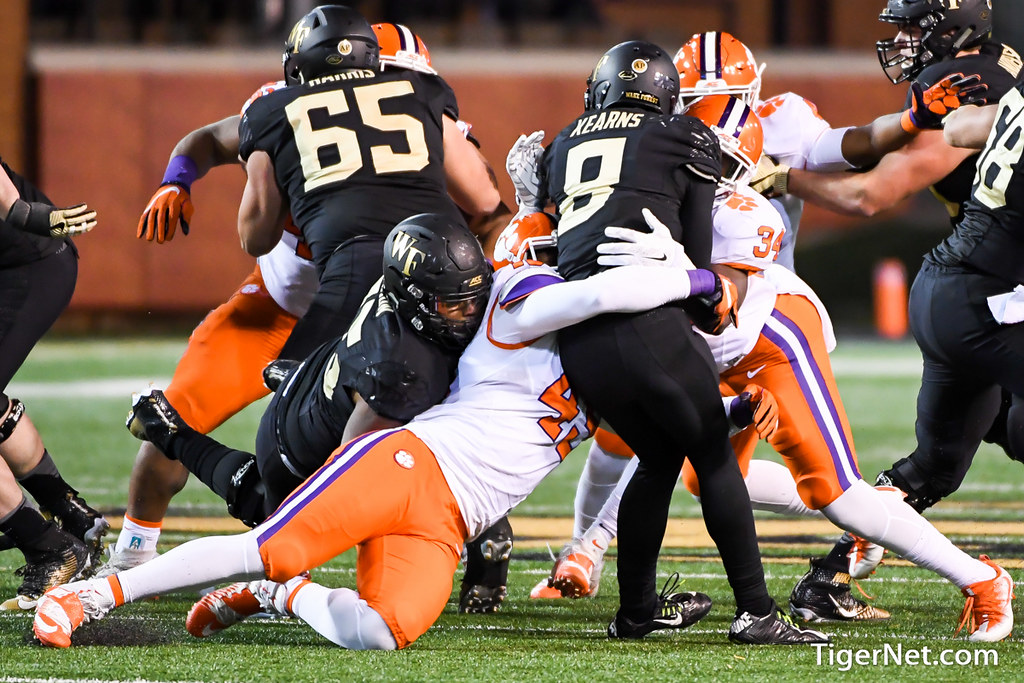 Clemson Football Photo of Wake Forest and Kendall Joseph and Richard Yeargin