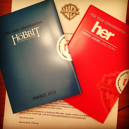 Ha! we received some screeners just in time for Christmas to review #thehobbit #hermovie #solookingf