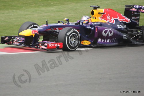 Sebastian Vettel in Qualifying for the 2013 British Grand Prix