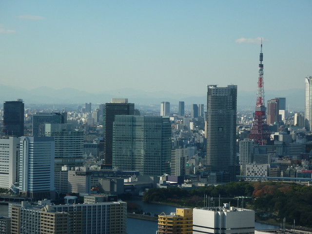 浜離宮と東京タワーと水辺が見える景色が好...