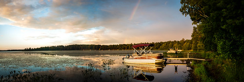 Panorama with pontoon and rainbow • <a style="font-size:0.8em;" href="http://www.flickr.com/photos/96277117@N00/9368795367/" target="_blank">View on Flickr</a>