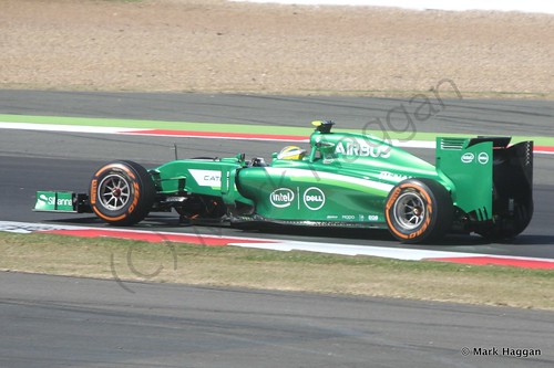 Marcus Ericsson in his Caterham during the 2014 British Grand Prix