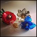 本日作った花のプラバンブローチ4種  #shrinkplastic #flower #brooch #shrinkydinks #プラバン #プラ板 #ハンドメイド #handmade #craft