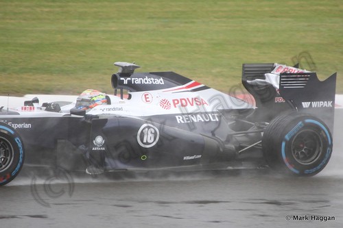 Pastor Maldonado in Free Practice 1 for the 2013 British Grand Prix