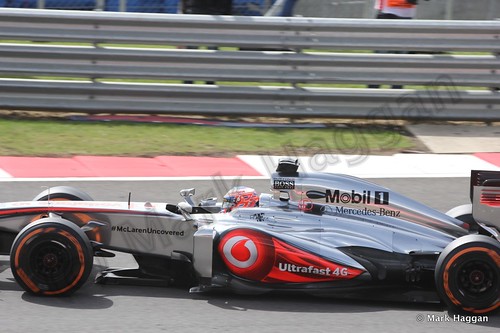 Jenson Button in Free Practice 3 at the 2013 British Grand Prix
