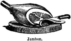 Anglų lietuvių žodynas. Žodis jambon reiškia Džambonas lietuviškai.