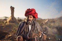 A camel trader at Pushkar, Rajasthan