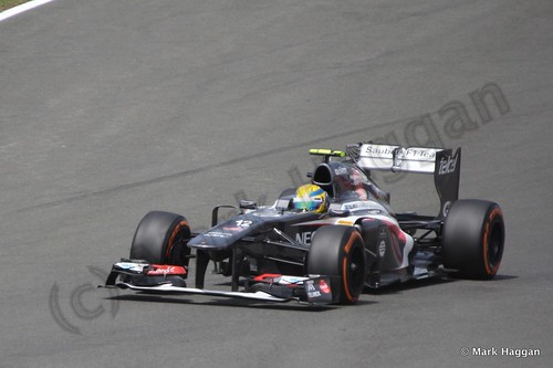 Esteban Gutierrez in qualifying for the 2013 British Grand Prix