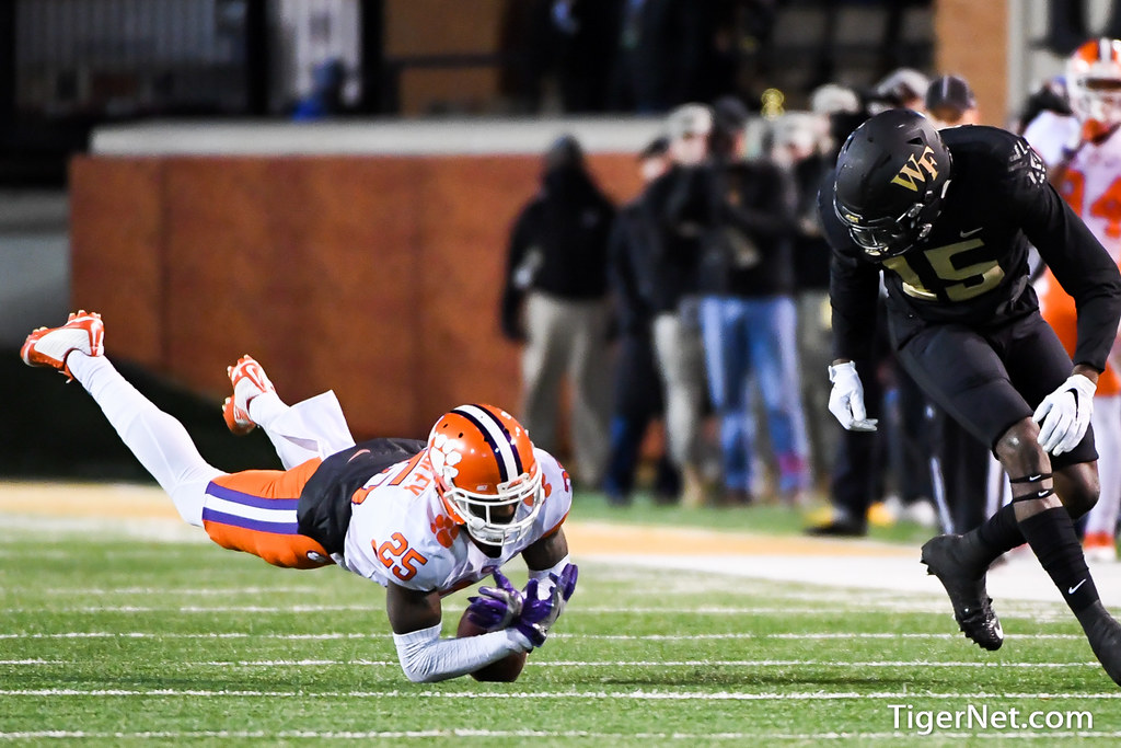 Clemson Football Photo of Cordrea Tankersley and Wake Forest