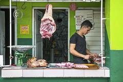 A local Cuban butcher.