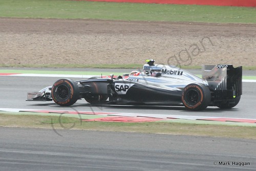 Kevin Magnussen in his McLaren during the 2014 British Grand Prix