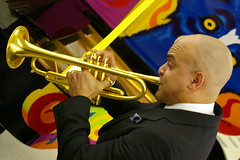 Irvin Mayfield at the New Orleans Jazz Market Groundbreaking Ceremony, February 25, 2014, New Orleans, Louisiana