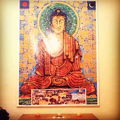 Our shrine at Barcelona Buddhist Center  Metta waves from Barcelona! This is our shrine during the Urban Retreat week. #urbanretreat