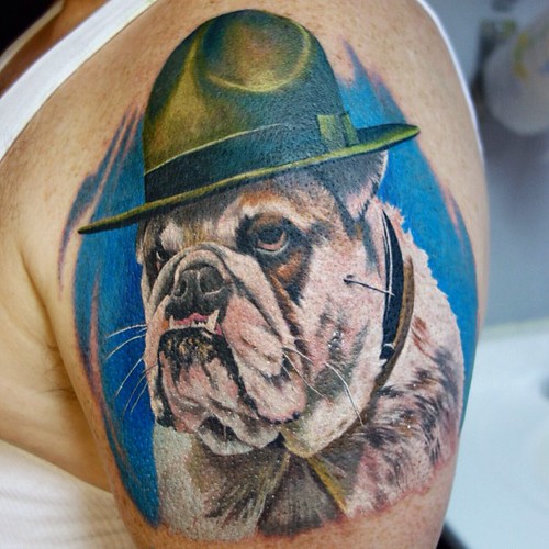 Worked on a #usmc #bulldog #tattoo today - a photo on Flickriver