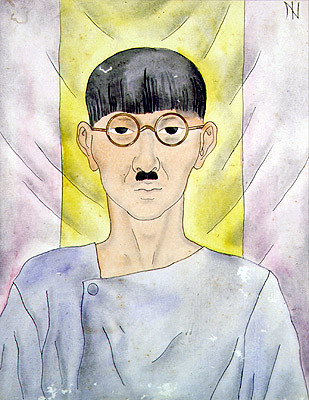 Nery, Ismael (1900-1934) - 1930c. Portrait of Tsugoharu Foujita