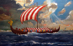 Vikings arriving in Pegwell Bay