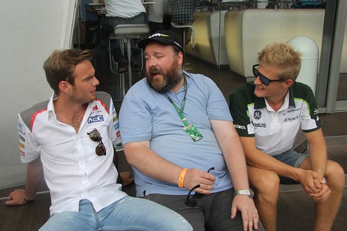 Me chatting to Giedo van der Garde and Marcus Ericsson
