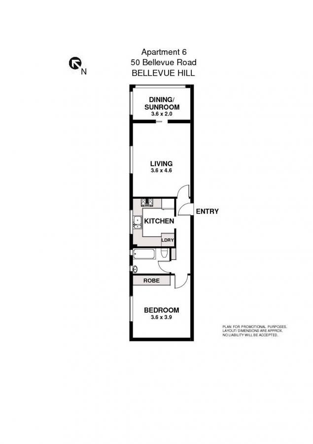 6/50 Bellevue Road, Bellevue Hill NSW 2023 floorplan