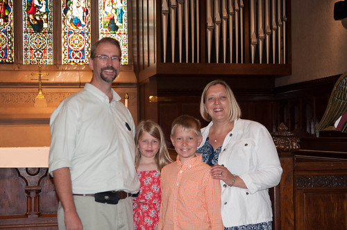 Ben, Crystal, Kai and Nora in front of the altar where Ben and Crytal were married 17 years ago • <a style="font-size:0.8em;" href="http://www.flickr.com/photos/96277117@N00/14615881317/" target="_blank">View on Flickr</a>