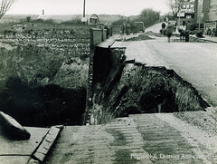 Pegwell Village Road Collapsed 1947