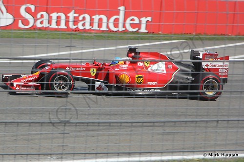 Fernando Alonso in qualifying for the 2014 German Grand Prix