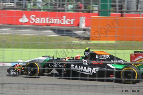 Sergio Perez in qualifying for the 2014 German Grand Prix