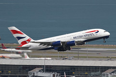 G-XLEF, Airbus A380, British Airways, Hong Kong