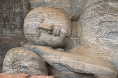 Lying Buddha close-up