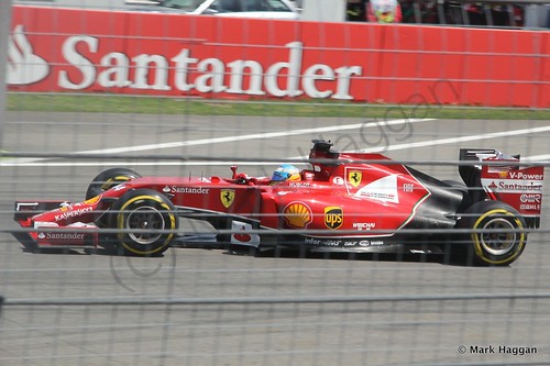 Fernando Alonso in qualifying for the 2014 German Grand Prix