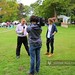 Moseley Folk Festival 2014, John Fell being interviewed by the BBC Midlands Today