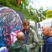 Moseley Folk Festival 2014, artist and Thurston Moore's graffiti artwork