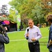 Moseley Folk Festival 2014, John Fell being interviewed by BBC Midlands Today