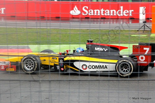 Jolyon Palmer in his DAMS car in the second GP2 race at the 2014 German Grand Prix