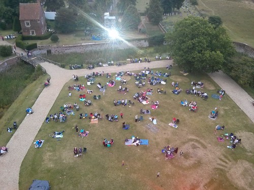 Tattershall Castle - The public enjoying their picnic and listening to the band.